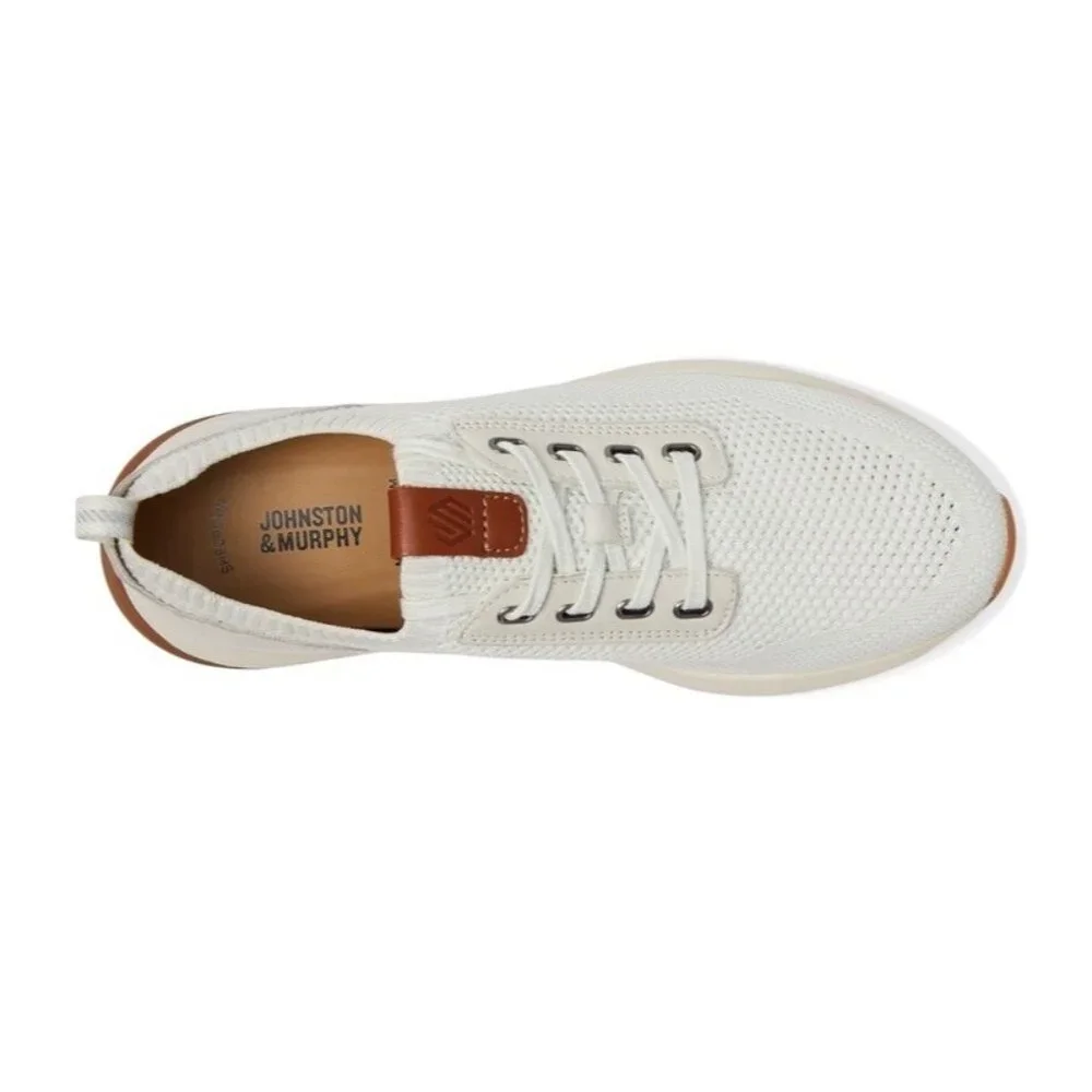 NIB Johnston & Murphy Amherst 2.0‎ White Knit Jogger Men Sz 10.5W  Style 25-0738